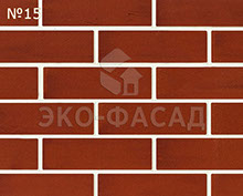 Гибкий кирпич № 15 темнокрасный с темными подпалами