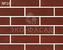 Гибкий кирпич № 16 краснокоричневый с подпалами