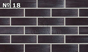 Гибкий кирпич на сетке черній с подпалами № 18