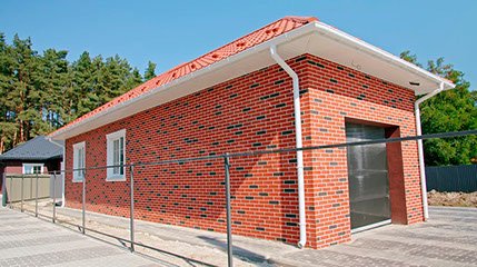Гараж отделка гибкий кирпич 53