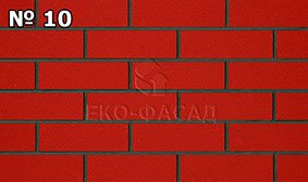 Гибкий кирпич темно-красный Экофасад № 10