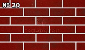 Гибкий клинкер бордовый с подпалами № 20